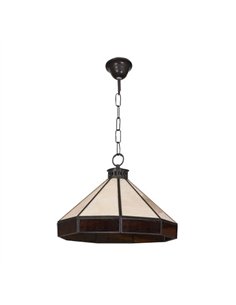 Colgante Peq.Adarve 1xe27 Negro/beis/marron  Regx30x30 Cm