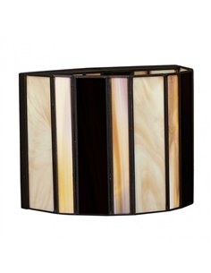 Aplique Alqueria 1xe27 Negro/beis/marron 19x24x14 Cm