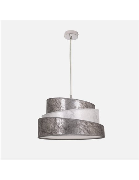 Colgante Colonia Cromo/plata-blanco 3xe27 Regx40x40 Cm