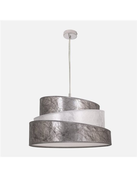 Colgante Colonia Cromo/plata-blanco 3xe27 Regx50x50 Cm
