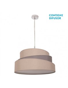 Colgante Colonia Cromo/gris-topo 3xe27 Regx50x50 Cm