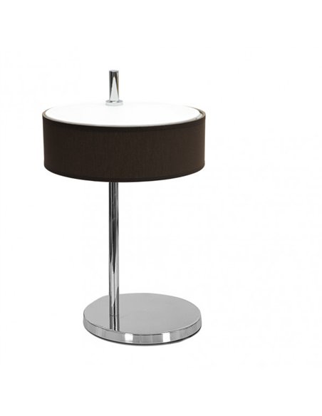 Sobremesa Haiti 1xe14 Cromo/Marron 37x22x26 Cm