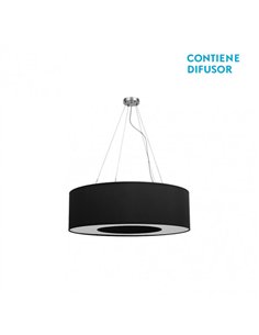 Colgante Peq. Haiti 4xe27 Cromo/Negro Regx50x50 Cm