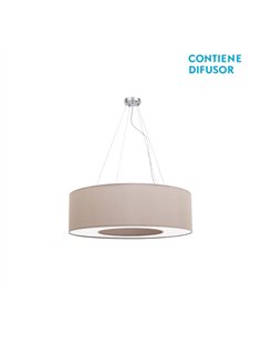 Colgante Peq. Haiti 4xe27 Cromo/Piedra Regx50x50 Cm