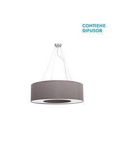 Colgante Peq. Haiti 4xe27 Cromo/Topo Regx50x50 Cm