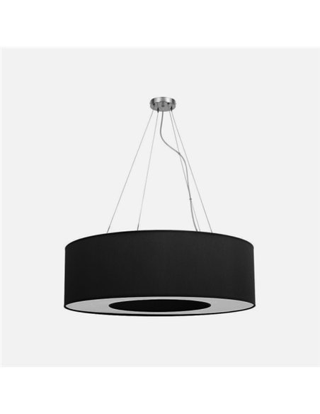 Colgante Mediano Haiti 4xe27 Cromo/Negro Regx65x65 Cm