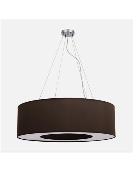 Colgante Grande Haiti 4xe27 Cromo/Marron Regx80x80 Cm