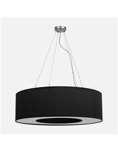 Colgante Grande Haiti 4xe27 Cromo/Negro Regx80x80 Cm 2