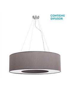 Colgante Grande Haiti 4xe27 Cromo/Topo Regx80x80 Cm