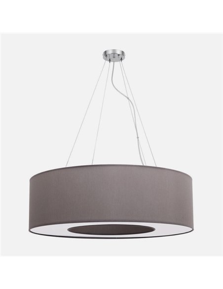 Colgante Grande Haiti 4xe27 Cromo/Topo Regx80x80 Cm