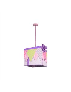 Colgante Grande Serie Regalo Lila 1xe27 30x30x30