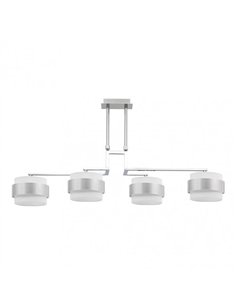 Lampara 4lp Bremen Cromo/blanco-plata 4xe14 Regx94x34 Cm