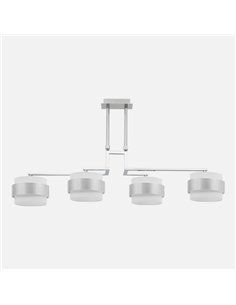 Lampara 4lp Bremen Cromo/blanco-plata 4xe14 Regx94x34 Cm 2