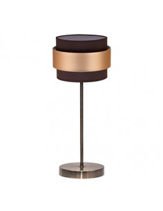 Sobremesa Bremen Cuero/marron-oro 1xe14 39x16x16 Cm