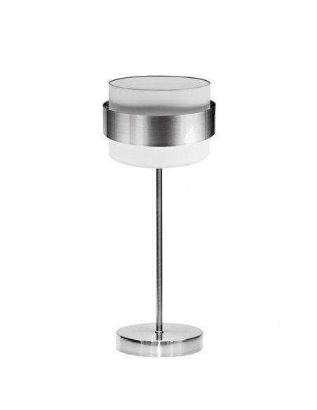 Sobremesa Bremen Cromo/blanco-plata 1xe14 39x16x16 Cm