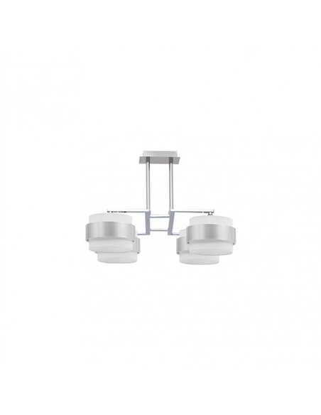 Lampara 4dh Bremen Cromo/blanco-plata 4xe14 Regx60x60 Cm