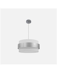 Colgante Bremen Cromo/blanco-plata 3xe27 Regx40x40 Cm 2