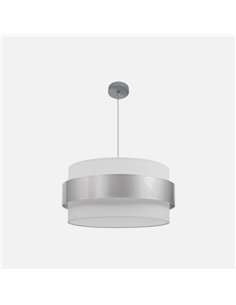 Colgante Bremen Cromo/blanco-plata 3xe27 Regx50x50 Cm 2