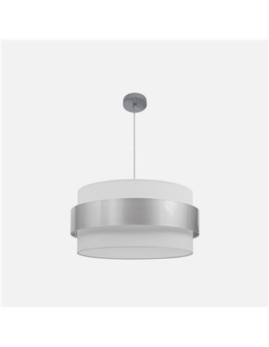 Colgante Bremen Cromo/blanco-plata 3xe27 Regx50x50 Cm