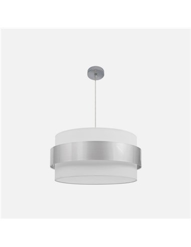 Colgante Bremen Cromo/blanco-plata 3xe27 Regx50x50 Cm