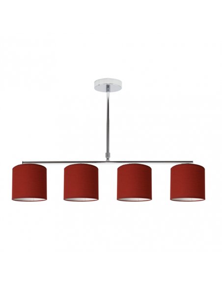 Lampara Planetario Cromo/rojo 4xe14 (54x61)