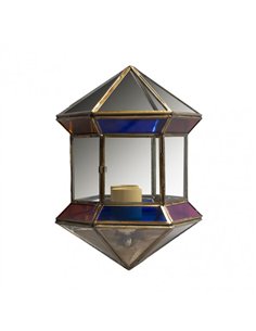 Aplique Hexagonal 1xe27 Granadino Colores 27x20x11 Cm