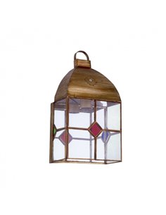 Aplique Granadino 1xe27 Cuero/colores 30x16x10 Cm