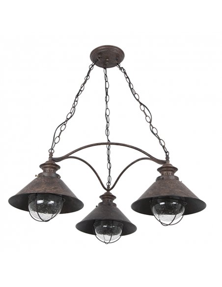 Lampara 3l Nautic.marron 3xe27 Regx70