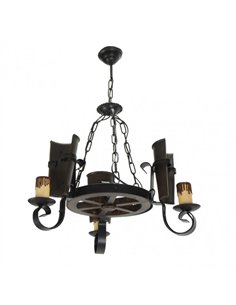 Lampara Cantina 3xe27 Marron Regx50x50 Cm