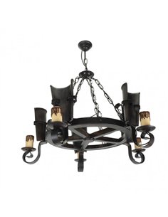 Lampara Cantina 5xe27 Marron Regx70x70 Cm