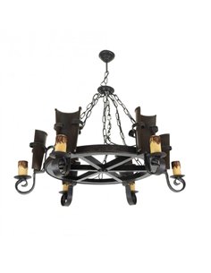 Lampara Cantina 6xe27 Marron Regx83x83 Cm