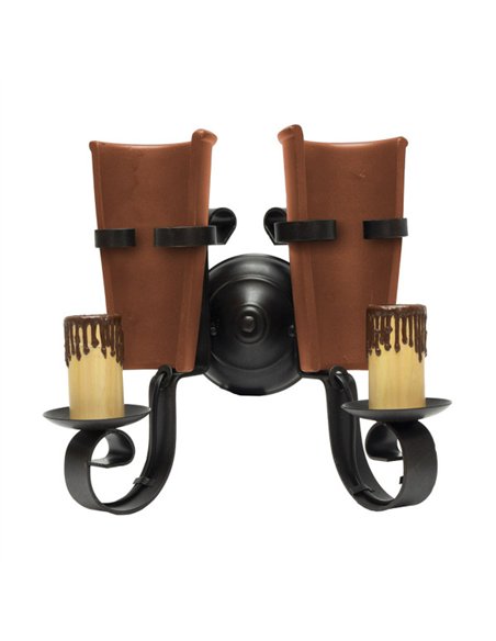 Aplique Cantina 2xe27 Marron 30x26x16 Cm