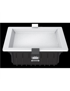Downlight Led Intego Cuadrado 26w 1490lm 7x18x18 Cm Blanco 4000k Corte 15