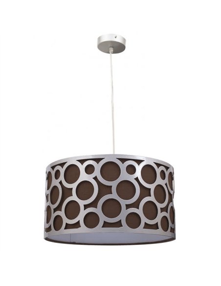 Colgante Orlando Marron/plata 1xe27 Regx35x35 Cm