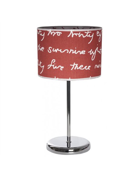 Sobremesa Letters Rojo/blanco 1xe14 43x20d