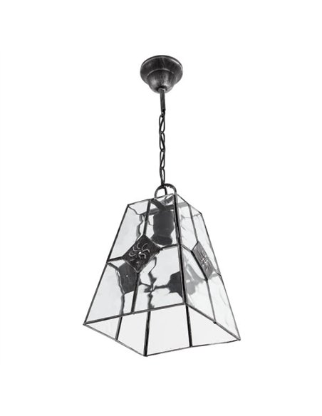 Colgante Estepa Plata 1xe27 Regx20x20 Cm