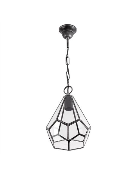 Colgante Osuna Plata 1xe27 Regx20x20 Cm