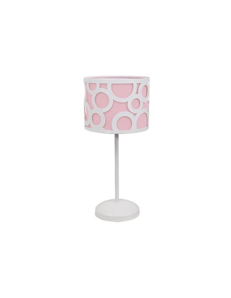 Sobremesa Orlando Rosa/blanco 1xe14 42x18x18 Cm