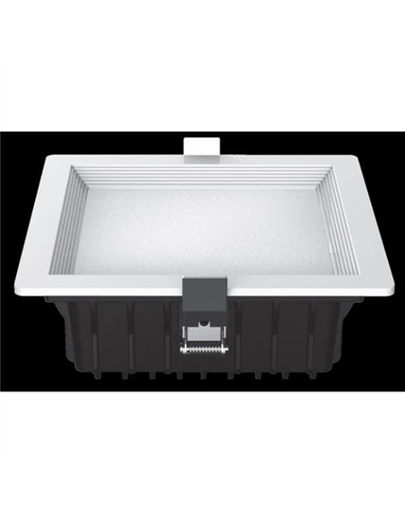 Downlight Led Intego Pro Cuadrado 26w 1490lm 7x18x18 Cm Blanco 6400k Corte 15