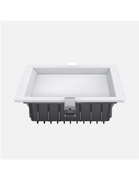Downlight Led Intego Pro Cuad. 32w 1880lm 7x22x22 Cm Blanco 6400k  Corte 19x19 Cm