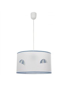 Colgante Lluvia 1xe27 Celeste Regx30d