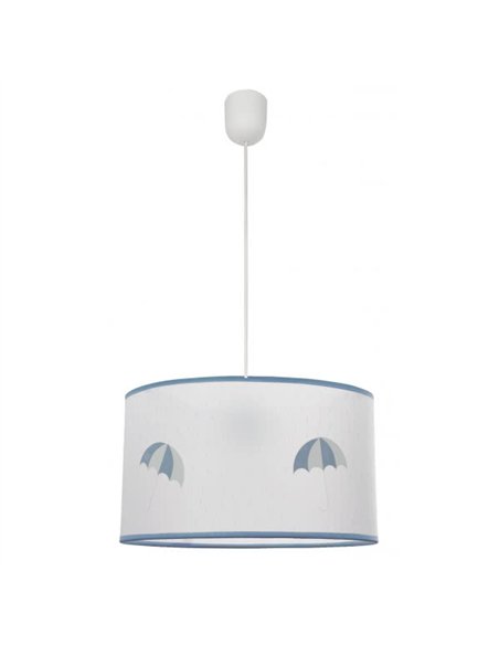 Colgante Lluvia 1xe27 Celeste Regx30d