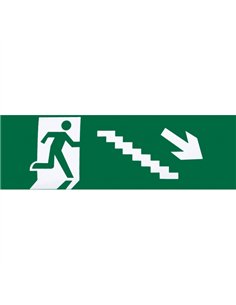 Adhesivo Salida Emergencia Escalera Derecha   Bajada 6