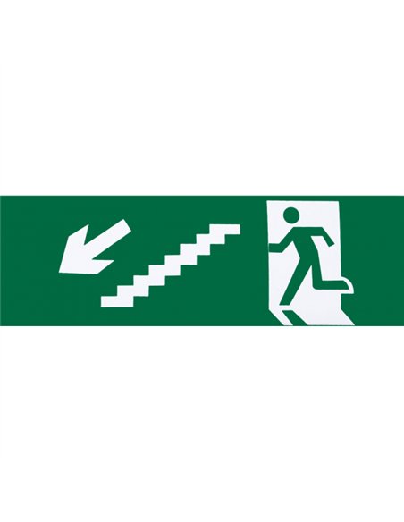 Adhesivo Salida  Emergencia Escalera Izquierda   Bajada 6
