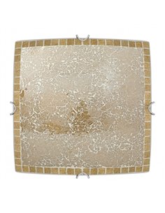 Plafon Cuadrado Carbono Ambar 4xe27 50x50