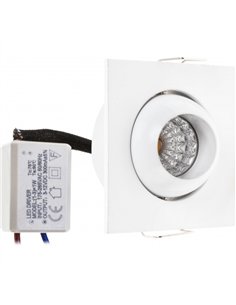 Empotrable Orientable Cuad. 1w 4000k Blanco Centavo 65lm 2