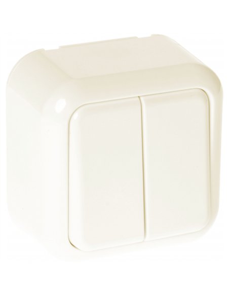 Interruptor Doble Ancient 2 Teclas Beis 6x6x3 Cm