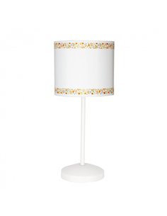 Sobremesa Cenefa Blanco/naranja 1xe14