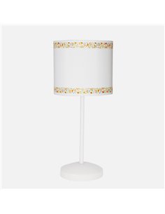 Sobremesa Cenefa Blanco/naranja 1xe14 2