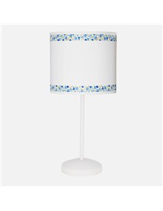 Sobremesa Cenefa Blanco/azul 1xe14 2